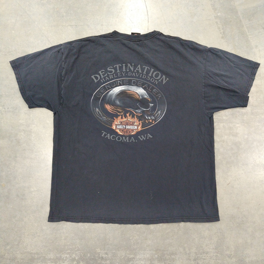 Harley-Davidson Black Graphic T-Shirt XXL Measurements